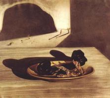 Haga click para ver la imagen ampliada 1939_04_telephone in a dish with three grilled sardines at the end of september 1939.jpg